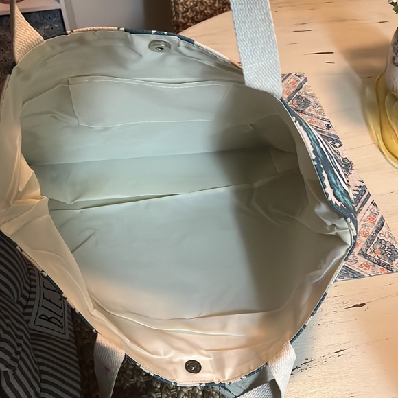 Aztec Print Green Blue Teal Summer Tote Bag - Picture 6 of 8